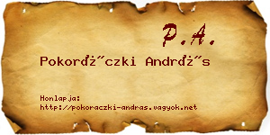 Pokoráczki András névjegykártya